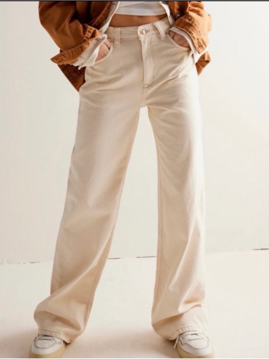 We The Free Tinsley Baggy High Rise Jeans In Cream